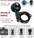 BRCOVAN Aluminum Alloy Handlebar Clamp Mount Base with 1.5'' TPU Ball, Fits 0.875''-1.26'' Round Rails