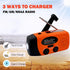 5000mAh Weather Emergency Radio, Portable Solar AM/FM/NOAA Hand Crank Radio with SOS, Power Bank (Orange)