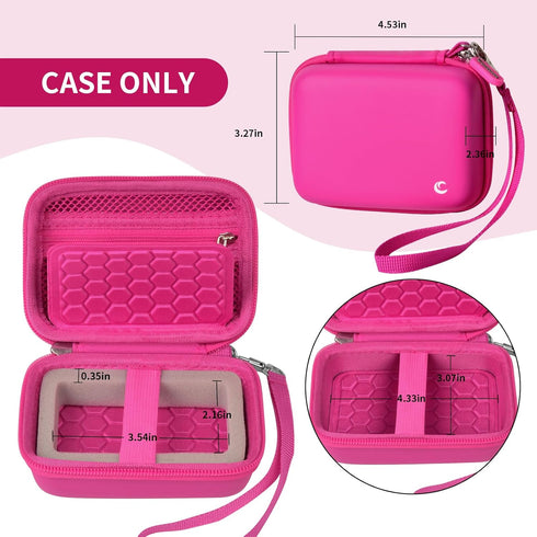 AbergBest Carrying & Protective Case for Digital Camera, Compatible with Kodak Pixpro/Canon PowerShot - Rose Red