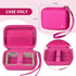 AbergBest Carrying & Protective Case for Digital Camera, Compatible with Kodak Pixpro/Canon PowerShot - Rose Red