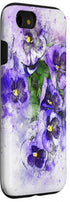 Purple Pansy Flower Phone Case for iPhone SE (2020), 7, 8 - Floral Art Gardening Gift Case