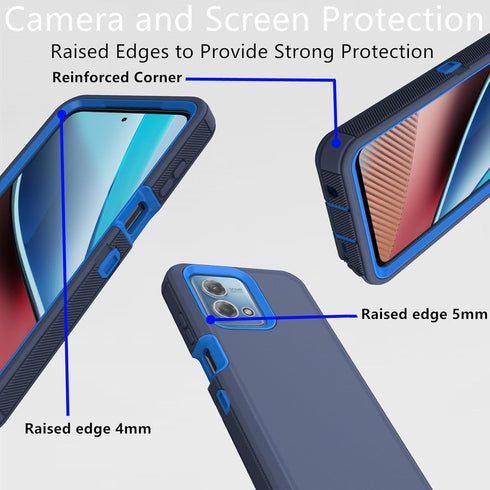 Motorola Moto G Stylus 5G 2023 Case, Heavy Duty Defender Dustproof Shockproof Protection 3 in 1 Rugged Phone Cover