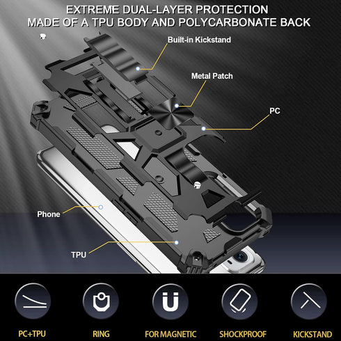 Ailiber Compatible with OnePlus 9 Pro Case with Screen Protector, Rugged Shockproof Bumper Military Grade Protective