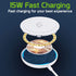 Wireless iPhone Charger, QI Fast Charge Compatible for Apple iPhones, Samsung Galaxy, Google Pixel, Moto Phones