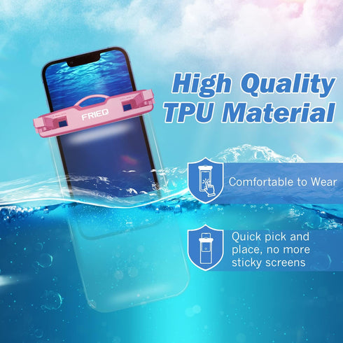 Waterproof Phone Pouch Bag - 2 Pack, Universal IPX8 Waterproof Case with Lanyard for iPhone/Samsung Up to 7"