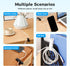GHSGHS 2.3"x0.98"x0.5" (3,White) Adjustable Cable Holder for Nightstand - Cable Management Organizer with USB Port