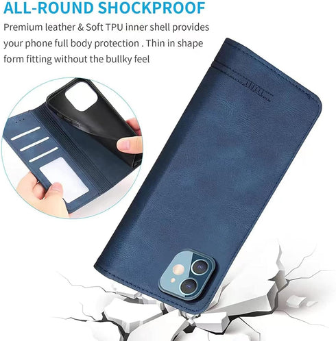 iPhone 11 Wallet Flip Case, 6.1 Inch with Shockproof TPU Interior, Credit Card Holder, Full Body Protection