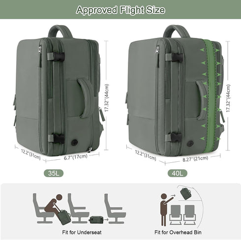 Backpack 17 Inch Backpack Sinaliy Large Expandable Travel for Men and Women, Laptop, Waterproof, Casual, College