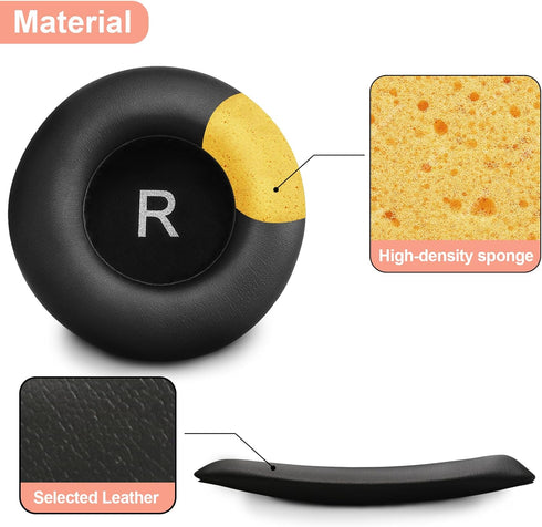 K550 Replacement Ear Pads + Headband for Akg k550, Ear Cushions Cover k551 Earpads k553 Headphones with Memory Foam