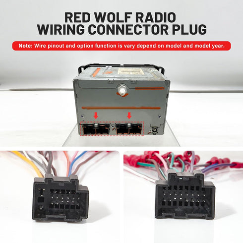 2008-2015 07-14 07-14 RED WOLF Car Radio Wiring Harness Compatible with Chevrolet Express, GMC Savana Buick Aftermarket