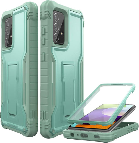 ExoGuard for Samsung Galaxy A52 Case - Rubber Shockproof Full-Body Cover with Screen Protector