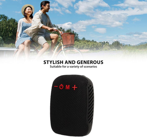 Bluetooth Speaker for Bike, Waterproof Portable Mini Outdoor Speaker for Cycling, Riding, Hiking (Black)