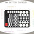 9V, 7 Pack 111 Battery Organizer Storage Case for AA AAA C D for Batteries Variety Batteries Mesh Bag (Battery Not