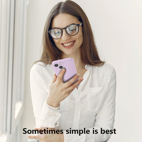 UEEBAI Liquid Silicone Wireless Charging Phone Case for iPhone 13, Built-in Magnets Compatible with MagSafing - Mauve