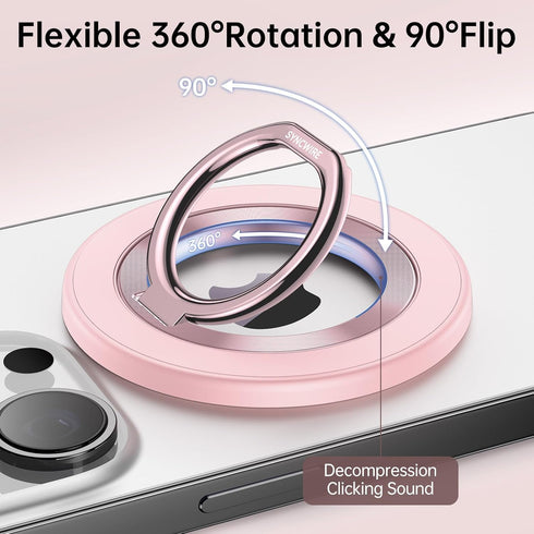 SYNCWIRE 360 17 16 15 14 13 12 Magnetic Phone Ring Holder for MagSafe, Rotation Cell Phone Grip Stand Finger Ring