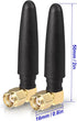 Eightwood Compact WiFi Antenna 2.4GHz 5GHz Dual Band RP-SMA Bluetooth Antennae Right Angle (2-Pack) for PC Computer Network Card Wireless Router Security Camera