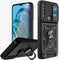 TCL 30 XE 5G Phone Case (Not Fit TCL 30 XL) with Slide Camera Cover, 2pcs HD Screen Protector, 360° Rotation Kickstand