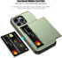 Nvollnoe for iPhone 13 Pro Case with Card Holder Heavy Duty Protective Dual Layer Shockproof Hidden Card Slot Slim Wallet Case for iPhone 13 Pro for Men&Women(Green)