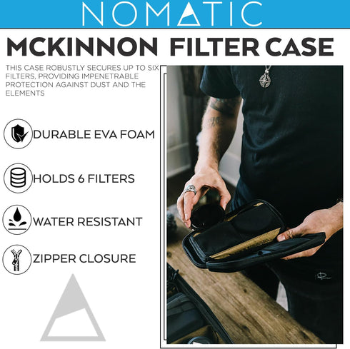 NOMATIC McKinnon Filter Case - Camera Case for Lens Filters, Fits up to 6 82mm Filters, Weather Resistant EVA Foam