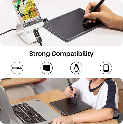 HUION H430P 4.8x3 4 Inspiroy Drawing Tablet Graphic Tablet with Battery-Free Stylus Hot Keys, Art Tablet for Drawing