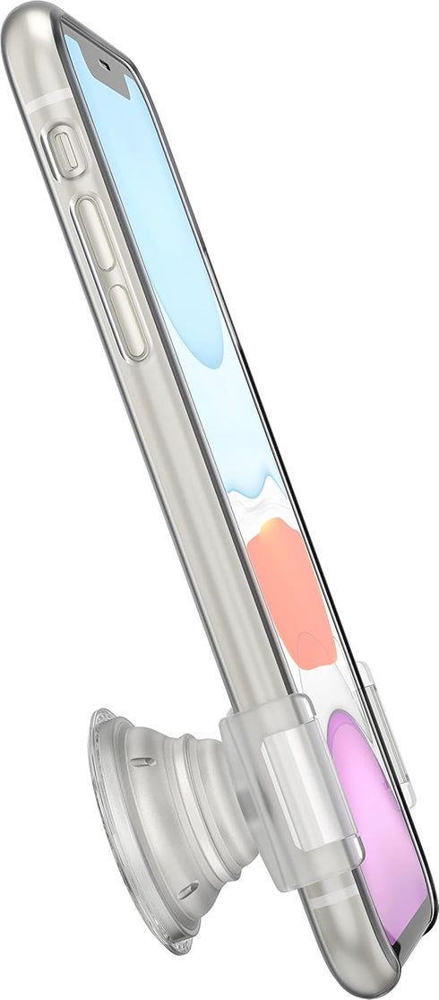 PopSockets Sliding Phone Grip with Expanding Kickstand - White and Clear