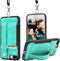 TOOVREN Upgraded iPhone 7 Plus Wallet Case, iPhone 8 Plus Wallet Case with Card Holder, Perfect for Travel, Aqua