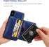 KIHUWEY Wallet Case for iPhone Xs/X, Premium Leather Kickstand Protective Cover (Blue)