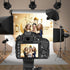 Baocicco 5x3ft Polyester Background for Eid Mubarak Photography - Golden Crescent Moon, Stars, Islamic Lanterns Decor