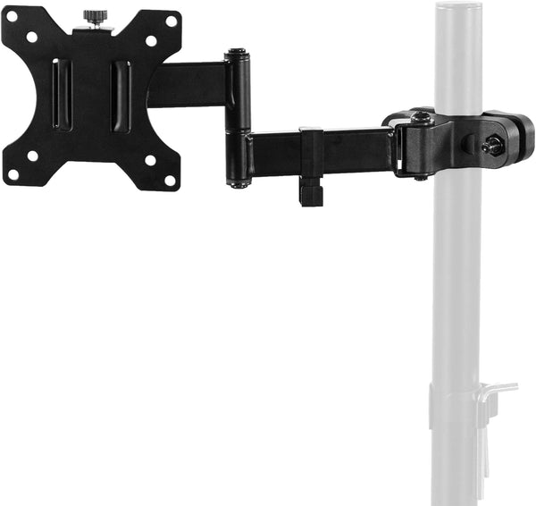 VIVO Steel Universal Full Motion Pole Mount Monitor Arm, Fits 17 to 32 inch Screens, Black, MOUNT-POLE01A