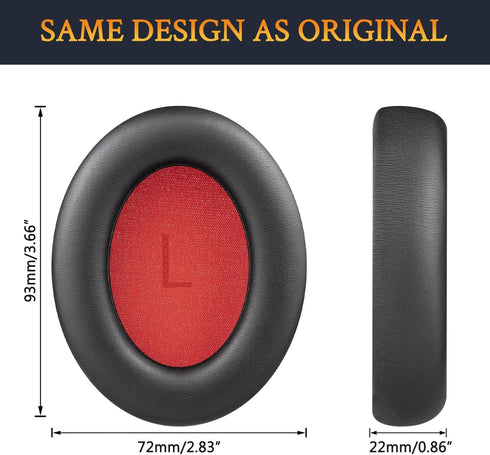 SOULWIT Earpads Cushions Replacement for 1MORE SonoFlow/SonoFlow SE Headphones, Soft Protein Leather Noise Isolation