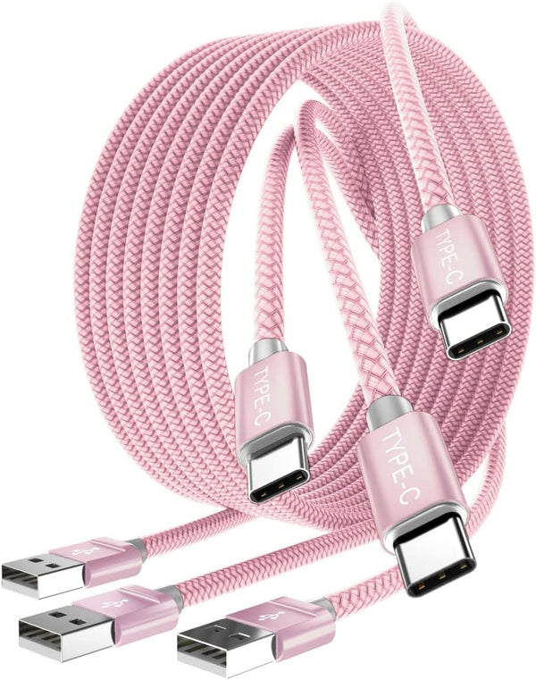 Basesailor USB Type C Charger Cable 3-Pack 3.3/6.6/10FT for iPhone 16 15 Pro Max, Samsung Galaxy A10E A20 A21