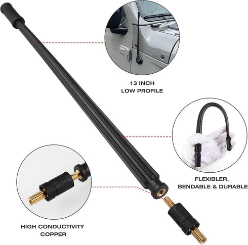 VOFONO 13 Inch Antenna for 2007-2024 Jeep Wrangler Gladiator Accessories
