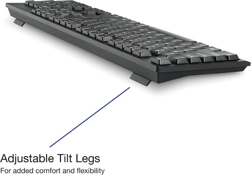 Verbatim Slimline Wireless Keyboard and Mouse Combo, 2.4GHz USB Plug-and-Play, Full-Size Computer Keyboard Compatible