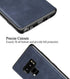 SALAWAT Compatible Galaxy Note 9 Case Slim PU Leather Vintage Shockproof Cover, Lightweight TPU Bumper (Blue)