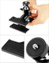 QWORK 4 Pack 360 Multifunctional Tripod Camera Clamp Flash Holder with Swivel Tripod Mini Ball Head, Black