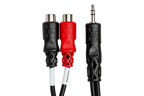 Hosa YRA-154 3.5 mm TRS to Dual RCA Stereo Breakout Cable