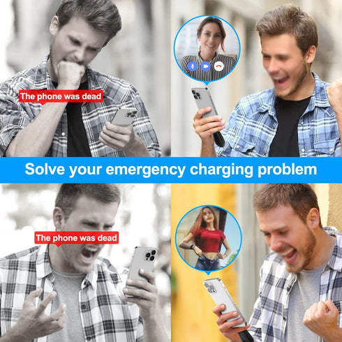 EMNT Keychain Portable Charger for USB C, 2000mAh Mini Power Emergency Pod, Type C Power Bank