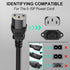 Vockjour 3 3ft 10 125 18AWG, 5-15P C13, Prong AC Power Cord Cable Amps Volts NEMA to Black PC Power Cable for TV