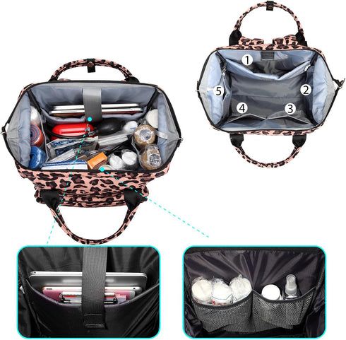 Gatycallaty Nurse Backpack, Teacher Work Nursing Bags for Medical Home Health Travel, College Laptop Bookbag