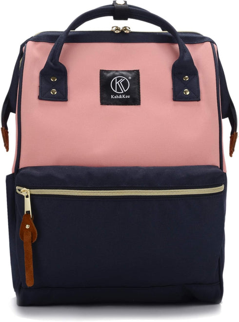 Kah&Kee Polyester Travel Backpack Functional Anti-theft School Laptop for Women Men (Pink*