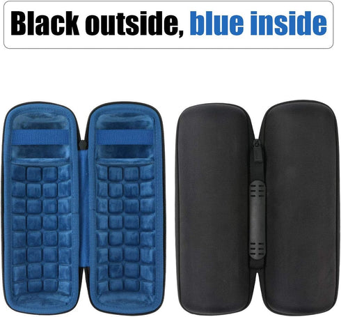 co2CREA Hard Travel Case for JBL Flip 6 FLIP 5 Waterproof Portable Bluetooth Speaker (Black Case + Blue Inside)