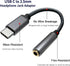 RIAYVIL 3.5mm USB-C to Headphone Jack Adapter,Type-C to Aux Audio Female Adapter