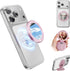 Blissfuhue Portable Double-Sided Magnetic Phone Holder with Mirror, for Magnetic Phone GripFoldable and