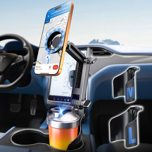 ELWEY Cup Holder Phone Holder for Magsafe, Car Phone Holder Magnetic, Upgraded 2