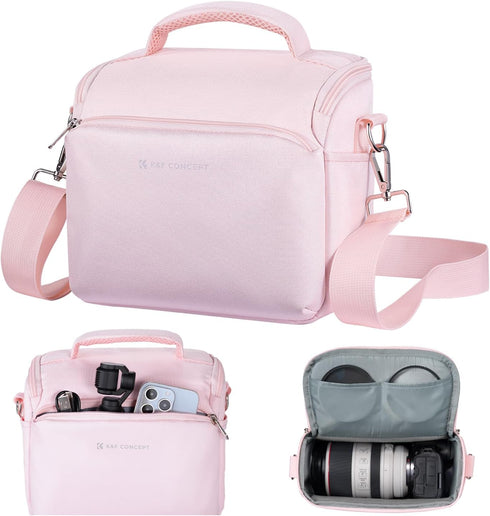 K&F Concept Small Crossbody Camera Sling Bag, DSLR/SLR Compact Shoulder Photography Case