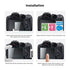 K&F Concept 3pcs Screen Protector for Canon EOS R6 II/R6/R7, Ultra Clear Tempered Glass with Hot Shoe Cover