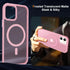 ORETECH Magnetic iPhone 12 Case, Light Pink Frosted Translucent, 15 FT Drop Protection, 2 Pcs Screen Protectors
