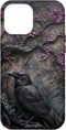 Gothic Raven iPhone 13 Pro Max Case - Dark Style Purple Floral Tree Flowers PC Cover