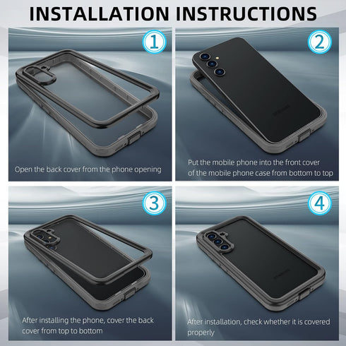 for Galaxy A54 5G Phone Case, Waterproof with Built-in Screen Protector, Shockproof Heavy Duty Protection Cover