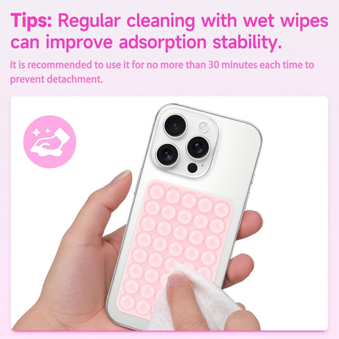 Yojaro Silicone Suction Phone Case Mount, Non Slip Suction Cup Phone Holder for Selfies and Videos, Silicon Adhesive